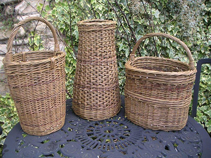 apple picker, umbrella basket and shopper